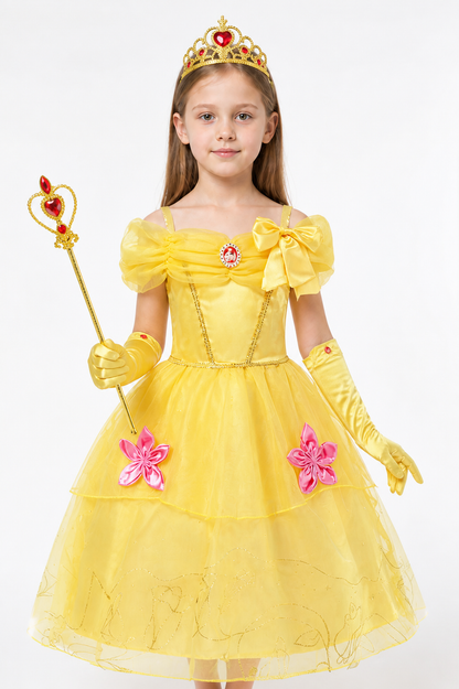 Kids' Belle Costume, Ball Gown for Halloween Costume Dresses detail 3