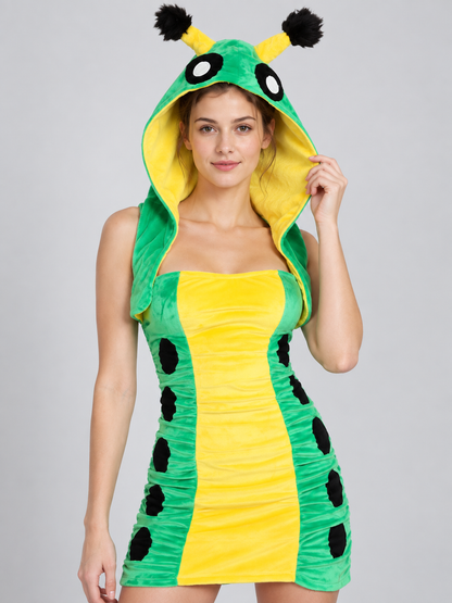 Carnival Costume with Hood and Antennas