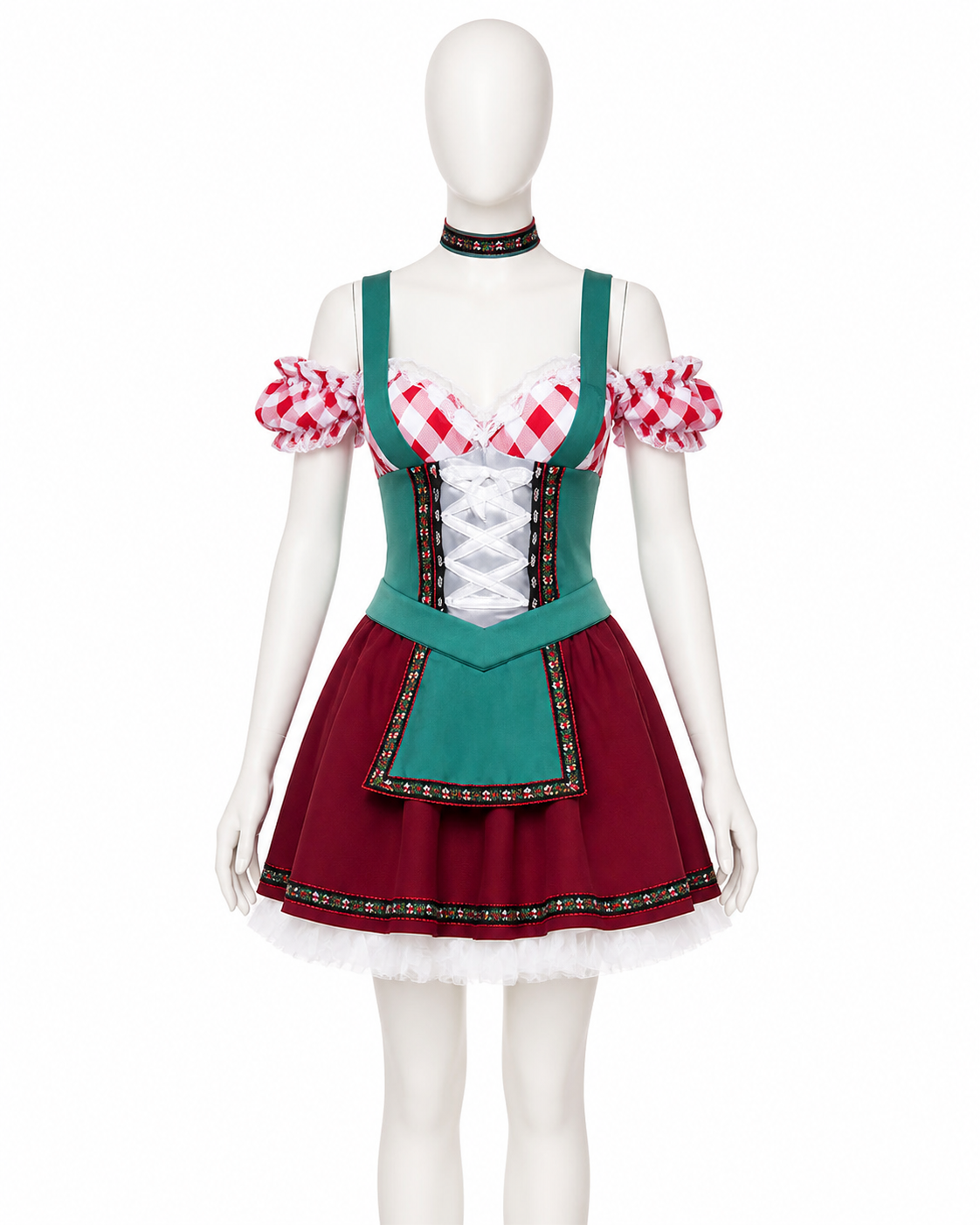 Bavarian-Style Carnival Dress with Lacing
