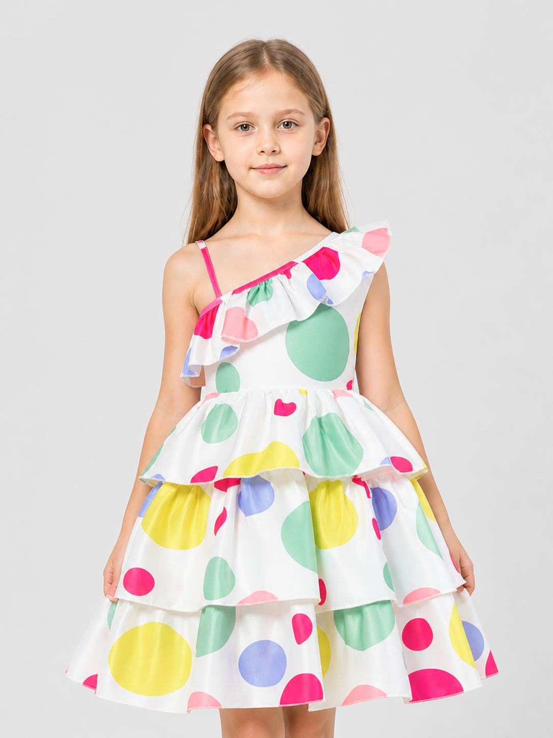Polka Dot Tutu Party Dress with Ruffles
