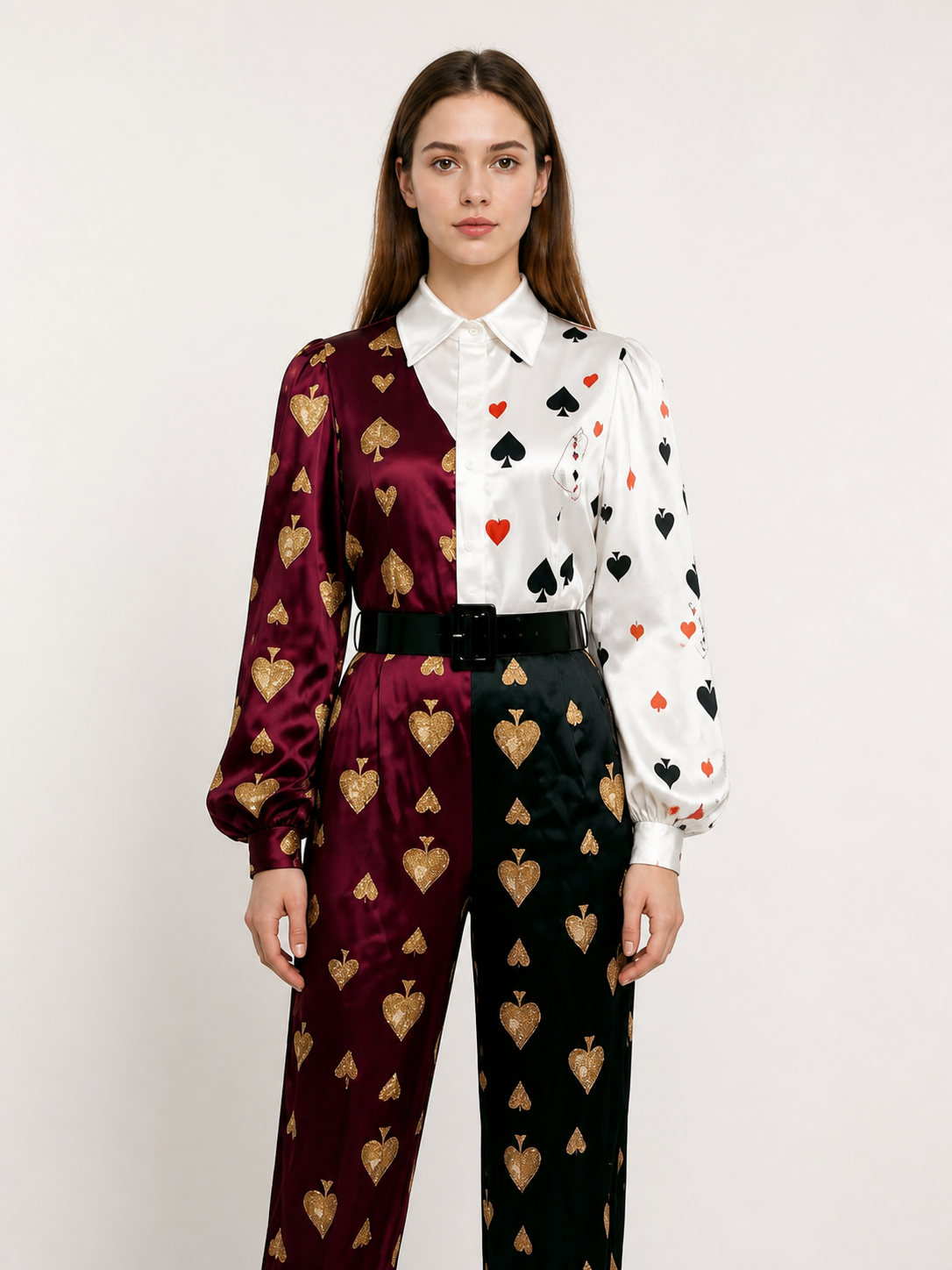 Card Suit Print Cosplay Jumpsuit Costumes detail 3