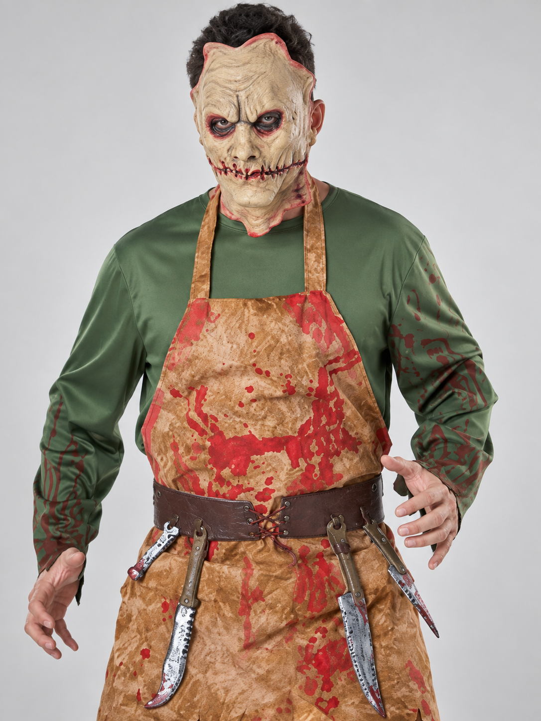 Monster Costume with Mask and Apron Costume Masks detail 2