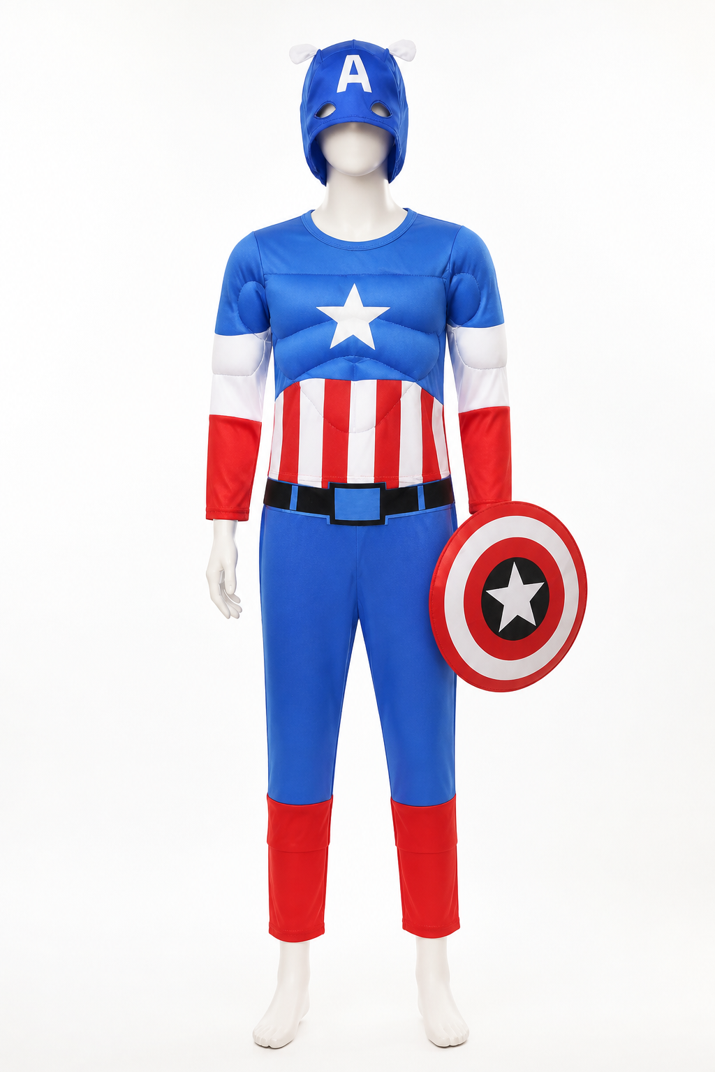 Captain America Costume with Muscles and Shield Costumes detail 3