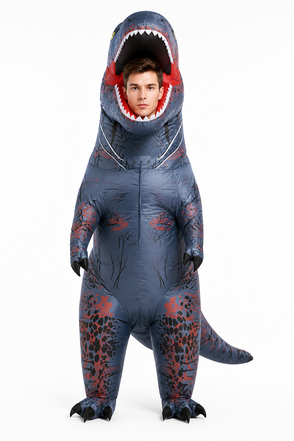Gray-Blue Tyrannosaurus Costume with Tail for Halloween