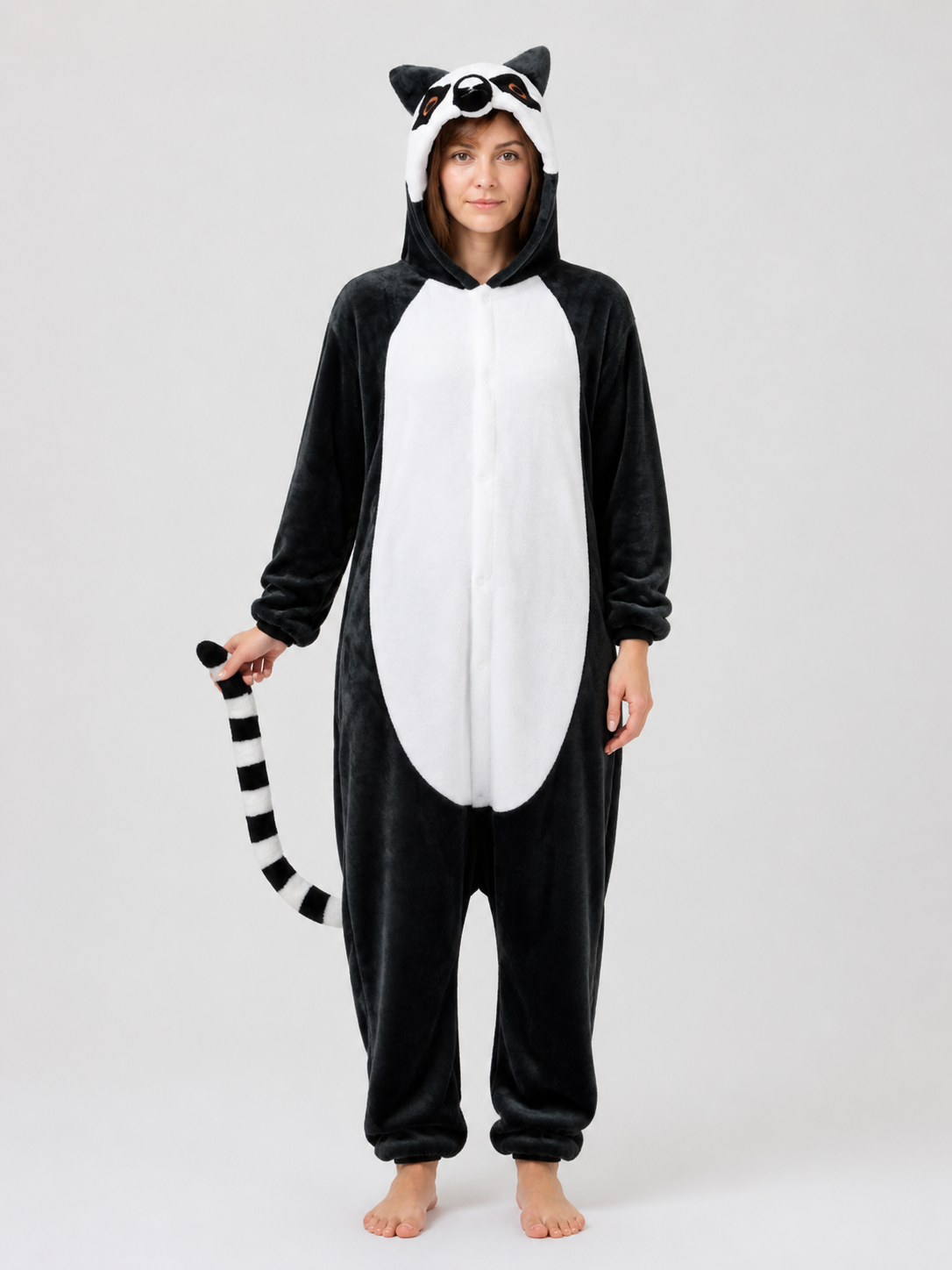 Husky Flannel Hooded Kigurumi Pajamas product detail 3