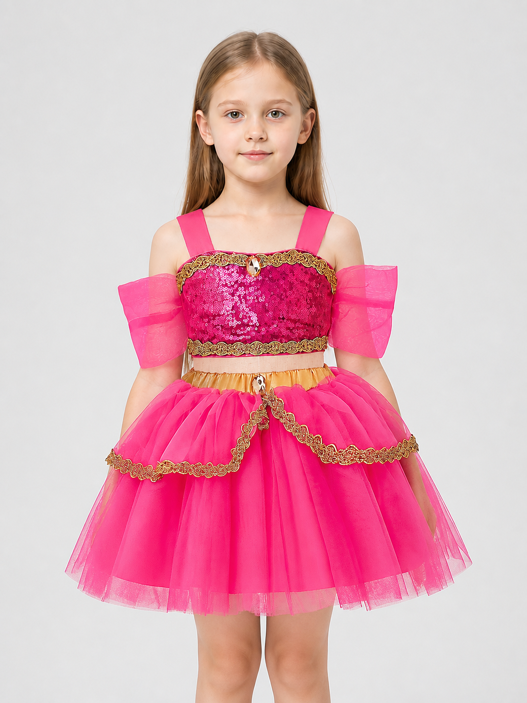Jasmine Two-Piece Costume: Bodice, Full Skirt, and Belt Costumes detail 3