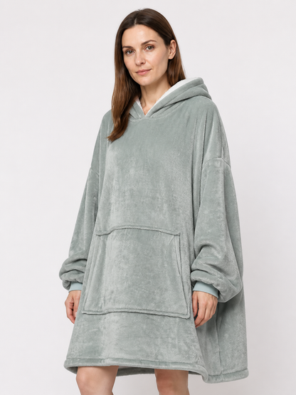 Dark Gray Long Hooded Sweatshirt for Home product detail 2
