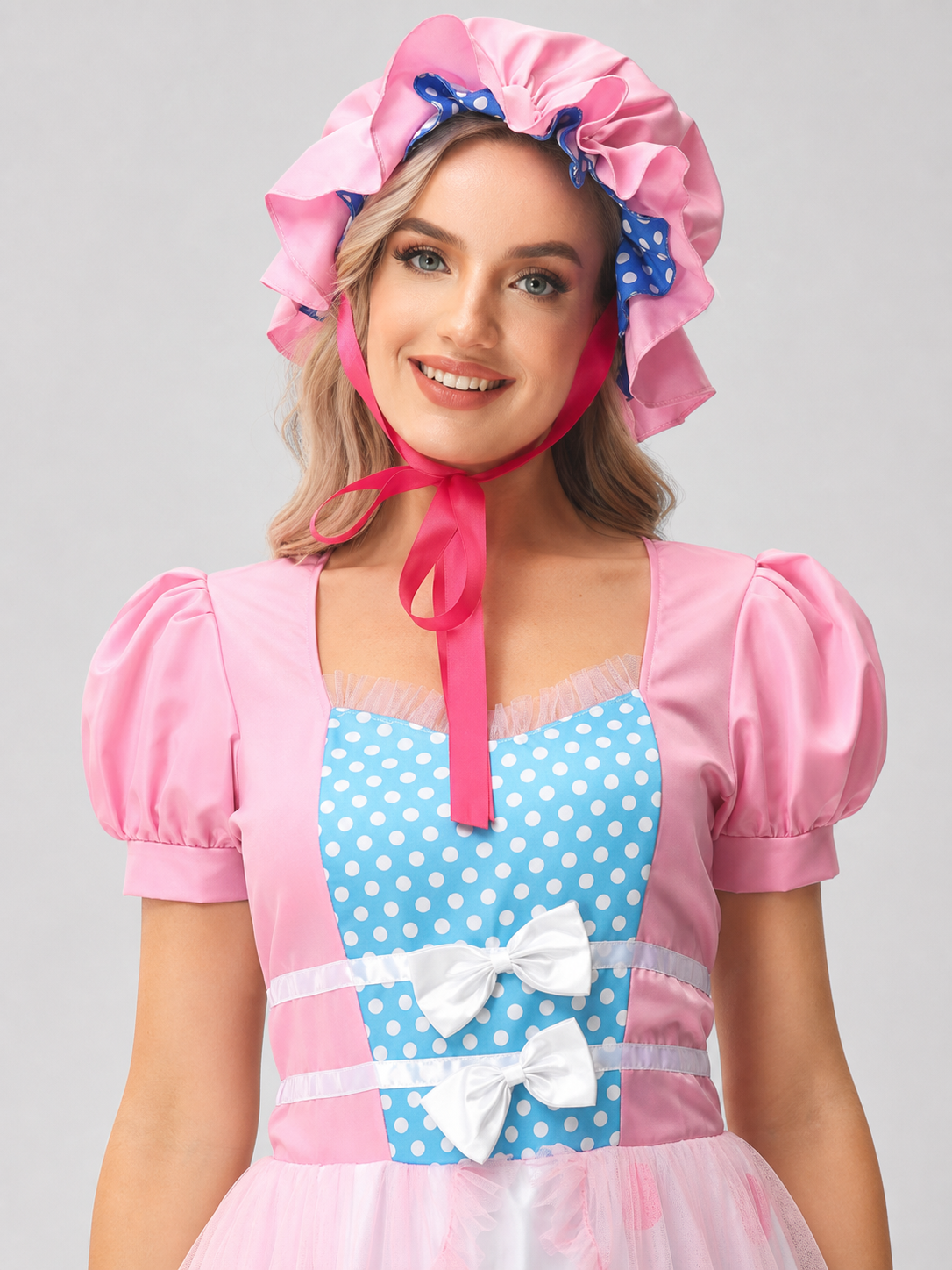 Princess Dress with Ruffles, Bows, and Polka Dots