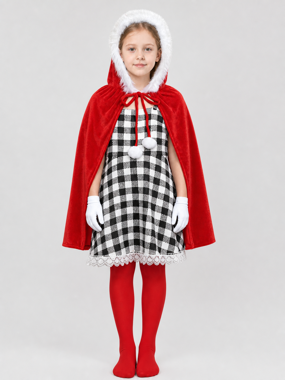 Cindy Lou Who “The Grinch” Costume with Cape and Tights product detail 3
