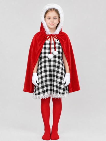 Cindy Lou Who “The Grinch” Costume with Cape and Tights product detail 3