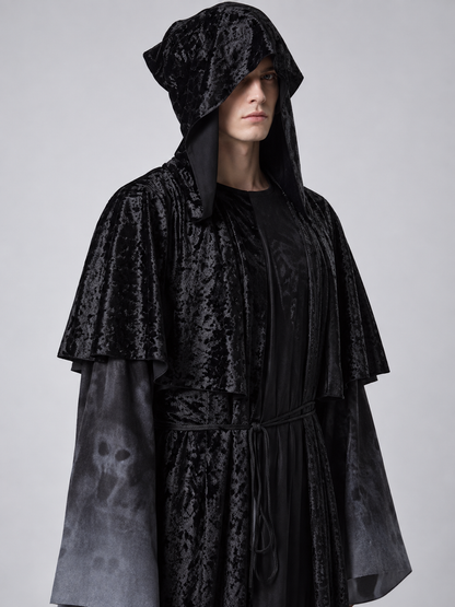 Vampire Costume: Black with Hood and Cape