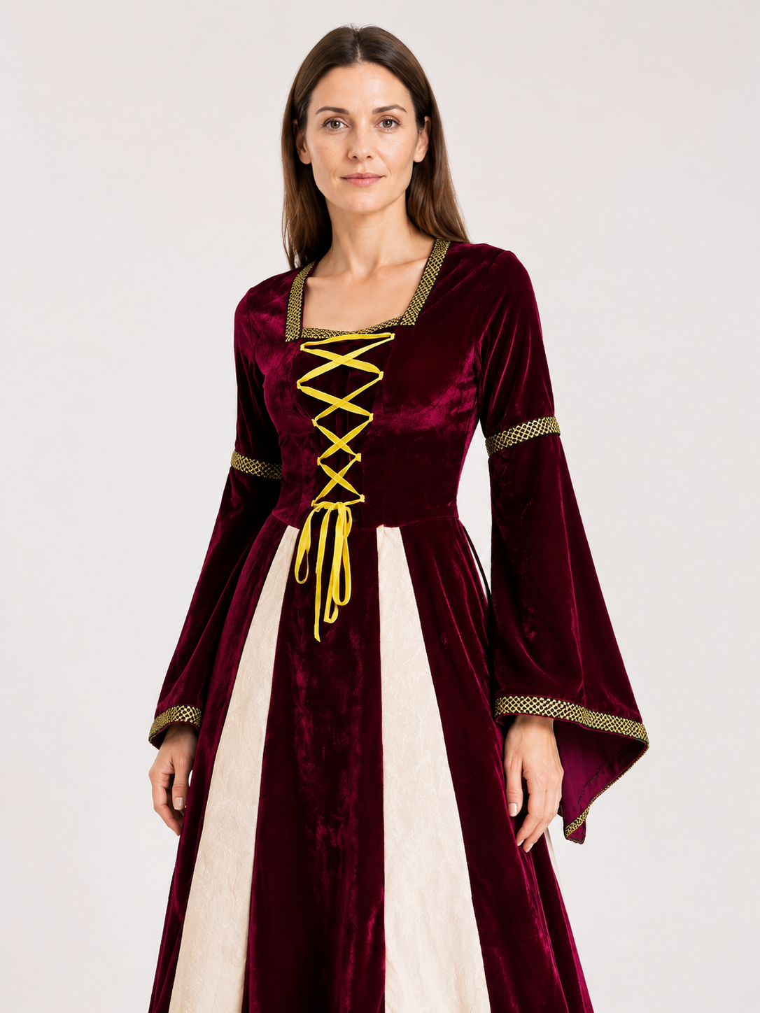 Medieval Long-Sleeve Stage Dress Costume Dresses detail 2