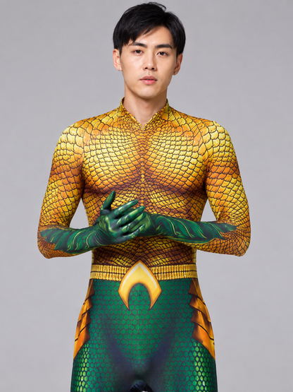 Aquaman Costume with Scale Pattern Costumes detail 2