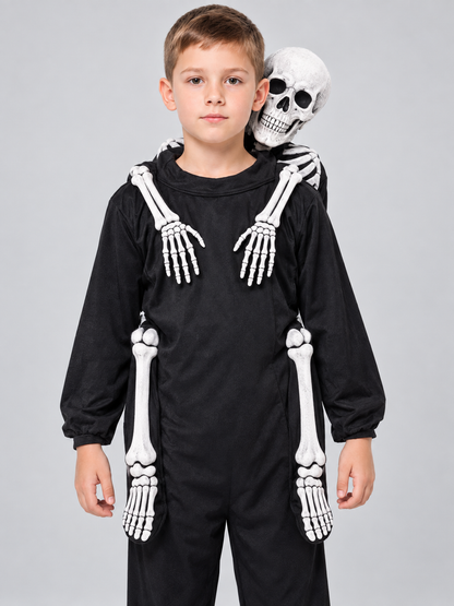 Carnival Costume with White Skeleton on the Back