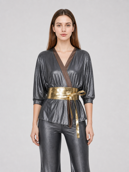 70s Retro Disco Costume: Top, Pants, and Belt