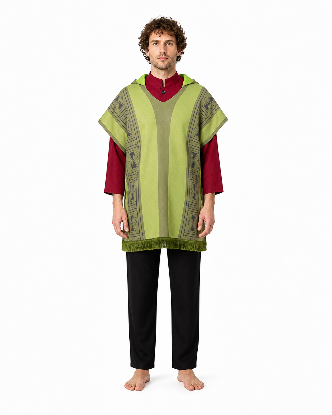 Cosplay Costume with Cape and Geometric Pattern Costume Capes detail 3