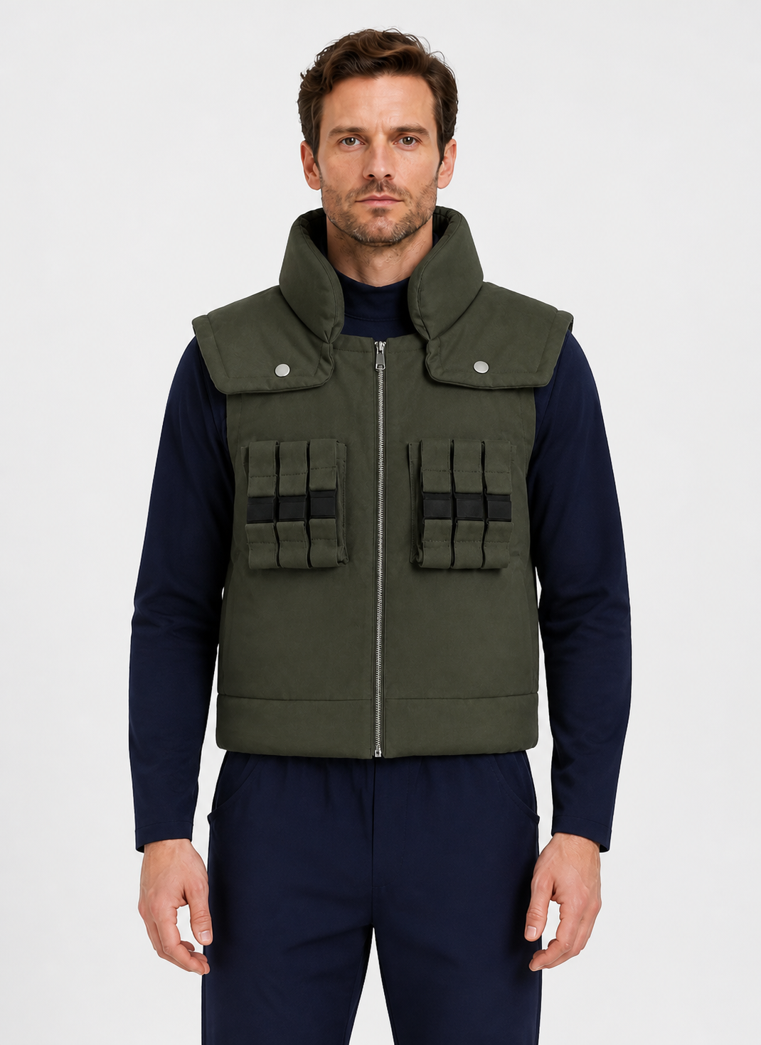 Green Tactical Vest with Pockets, Cosplay Costumes detail 3