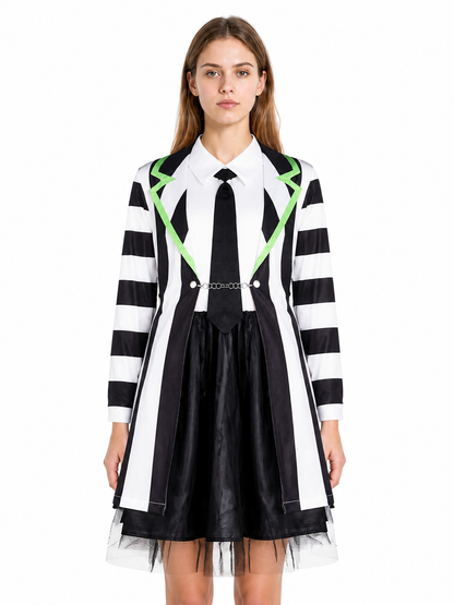 Striped Cosplay Costume, 2-Dress Set Costume Dresses detail 3