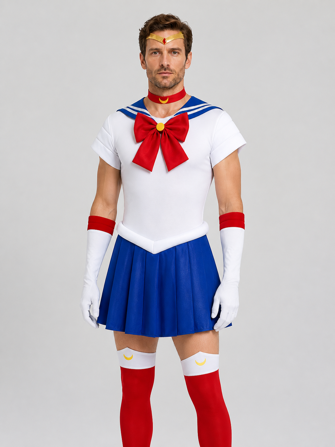 Sailor Moon Cosplay Costume, Sailor-Style Top with Skirt Costumes detail 3