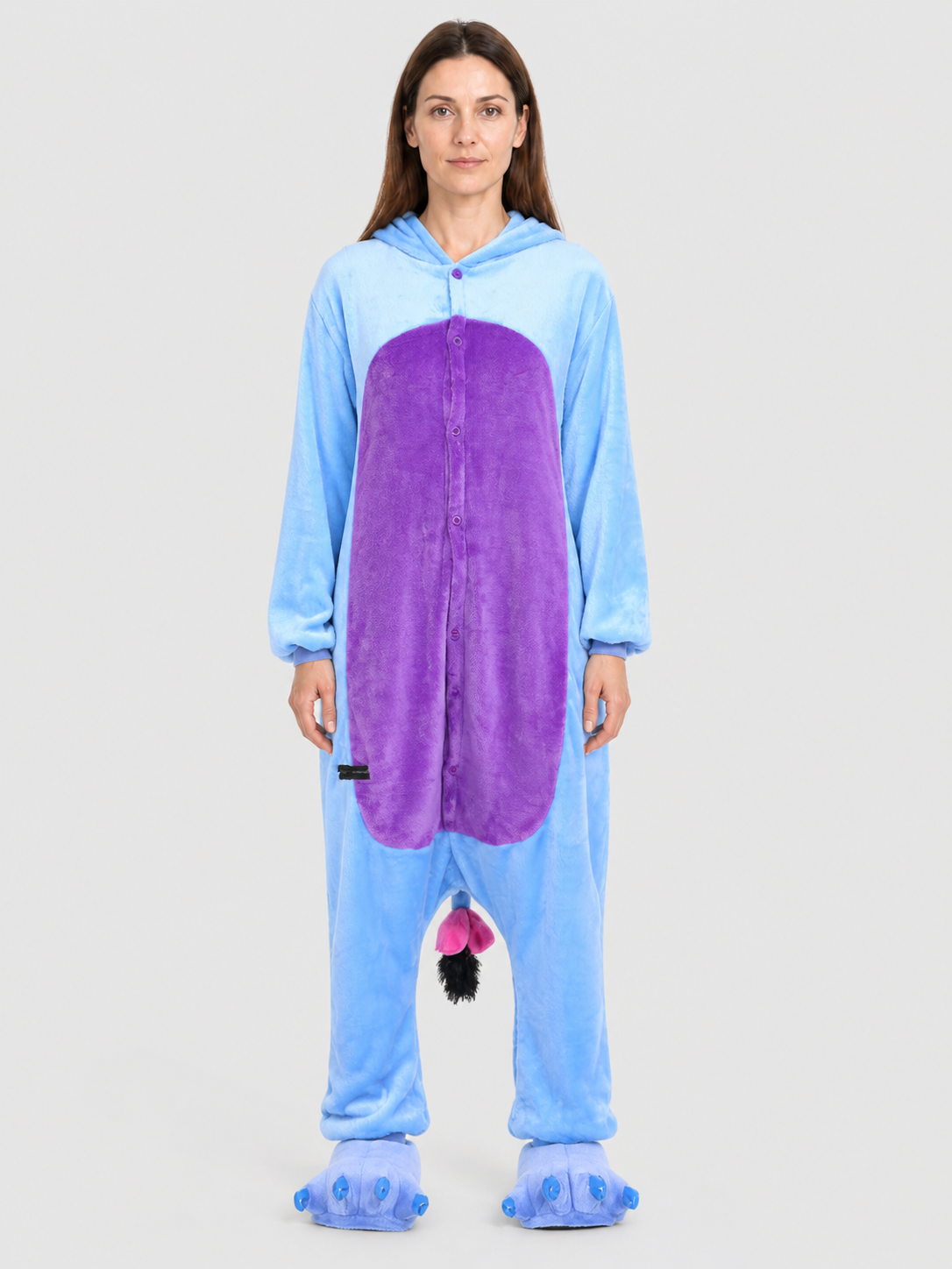 Husky Hooded Paw Flannel Pajama Onesie product detail 3