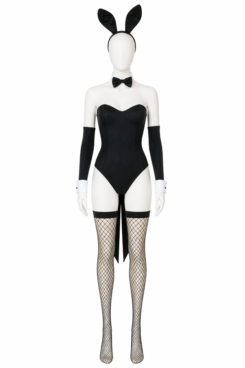 Bunny bodysuit costume with ears for role-play looks