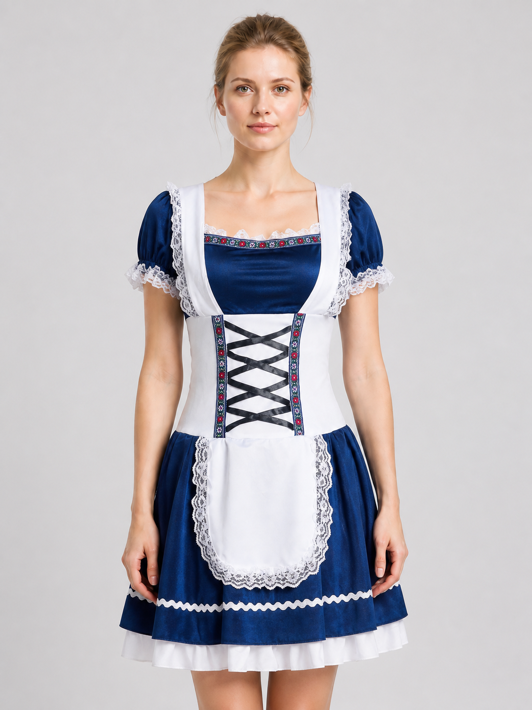 German Oktoberfest Dress with Apron and Lace Costume Dresses detail 2