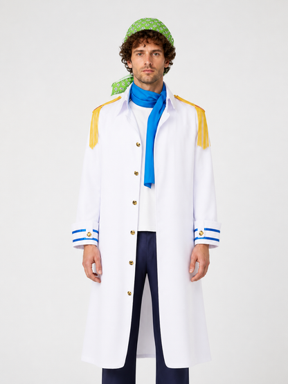 Koby One Piece Costume, White Uniform Jacket and Trousers Costumes detail 3