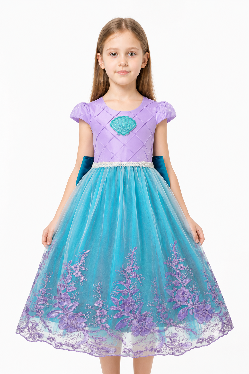 Mermaid Costume Dress with a Full Skirt and Embroidery Costume Dresses detail 3