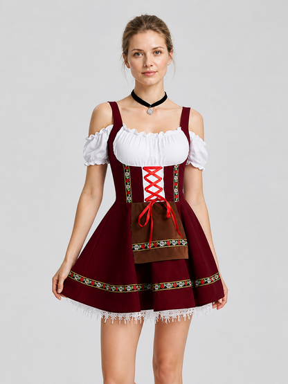 Carnival Cosplay Dress with Apron and Fringe Costume Dresses detail 3