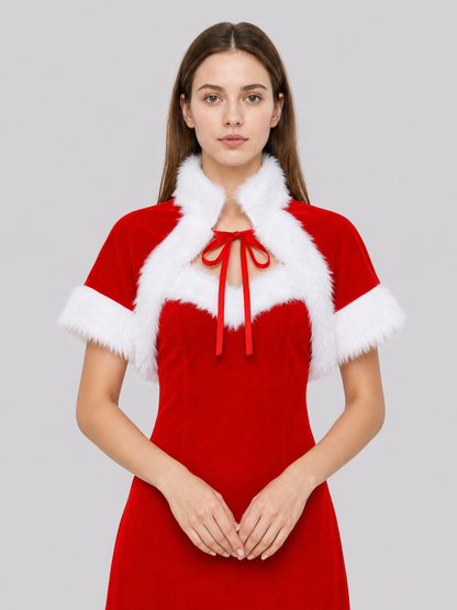 Santa Claus Costume for Cosplay with White Trim Costumes detail 2