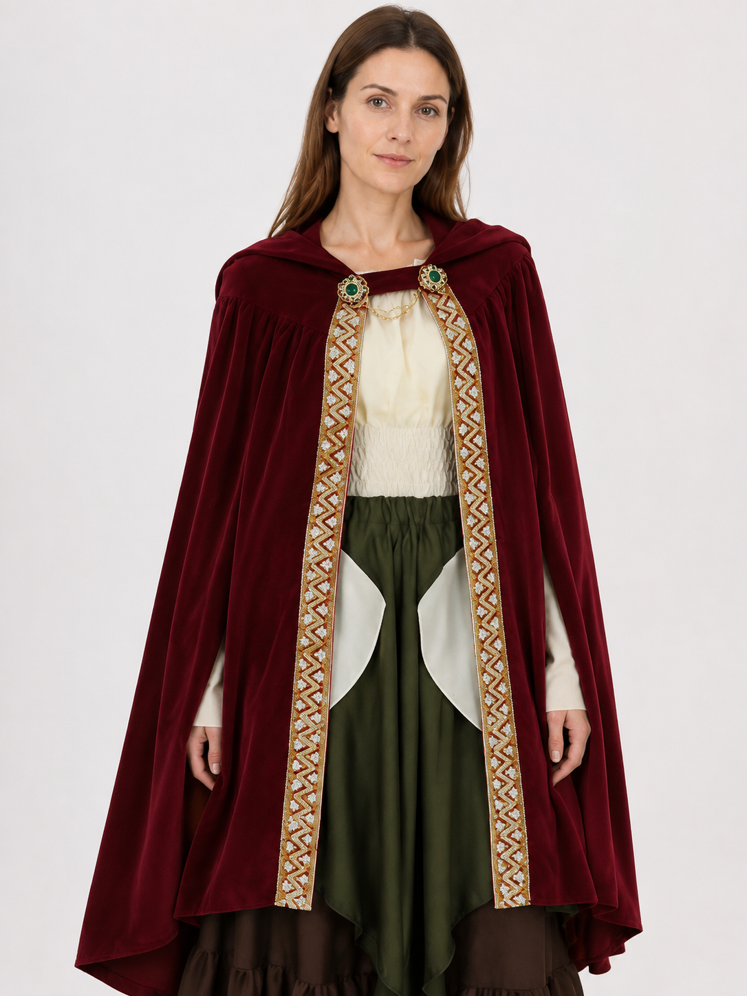 Medieval Hooded Cape for the Stage Costume Capes detail 2