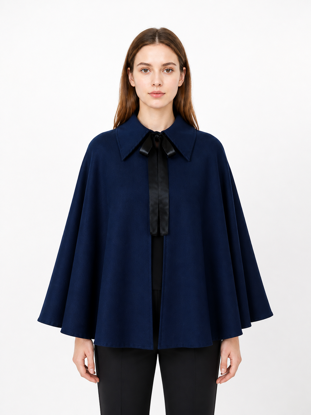High-Collar Cape, Dark Blue Costume Capes detail 3