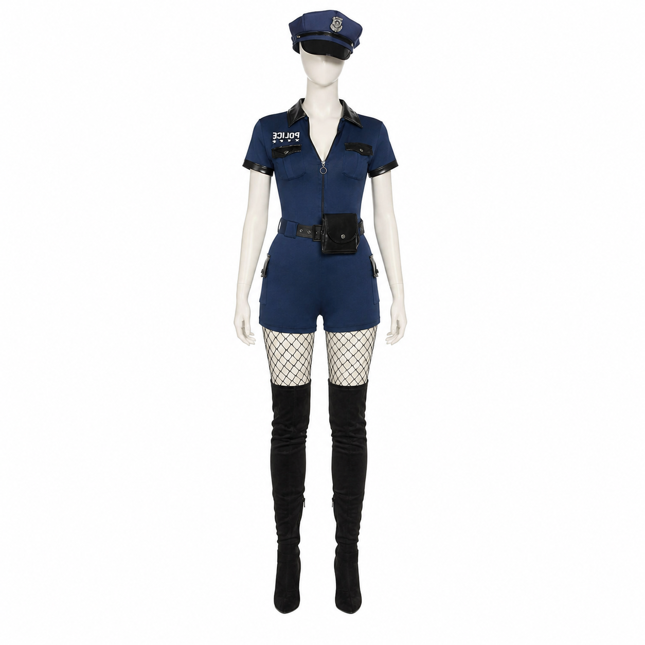 Police Costume, Short Jumpsuit with Belt Costumes detail 3