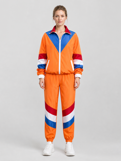 Retro Disco Tracksuit, Orange, Jacket and Pants product detail 3