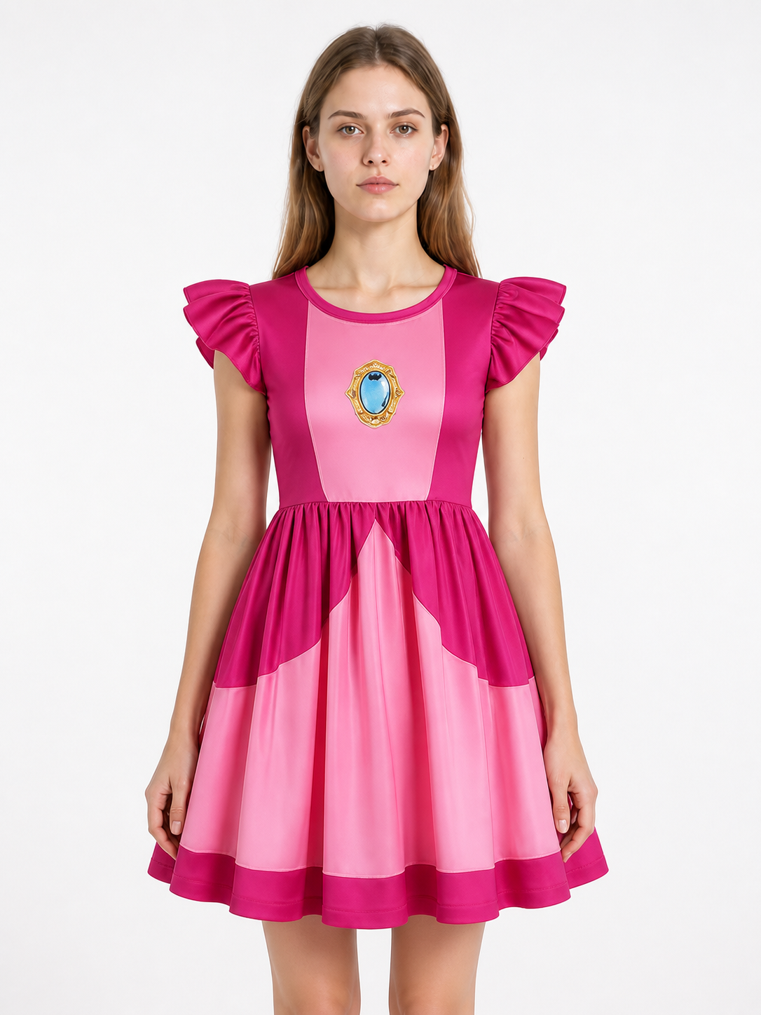 Rosalina Dress with Emblem, Short Sleeves Costume Dresses detail 3