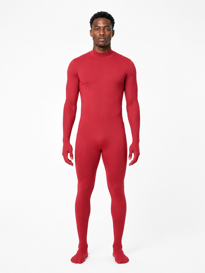 Burgundy Halloween Hooded Bodysuit