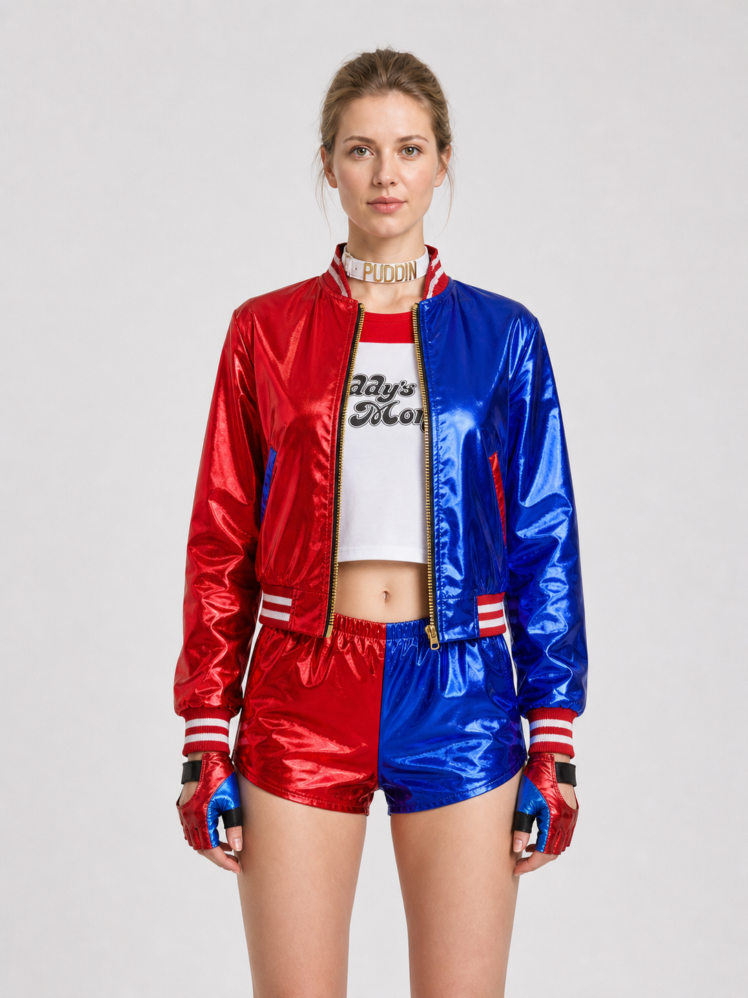 Harley Quinn Costume, Jacket and Shorts Costumes detail 3