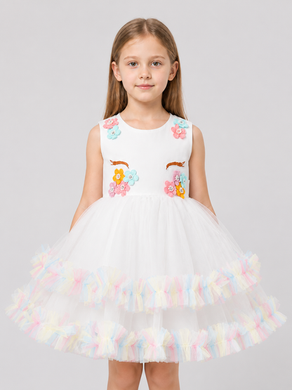 Sleeveless Princess Dress with Full Mesh Skirt Costume Dresses detail 3