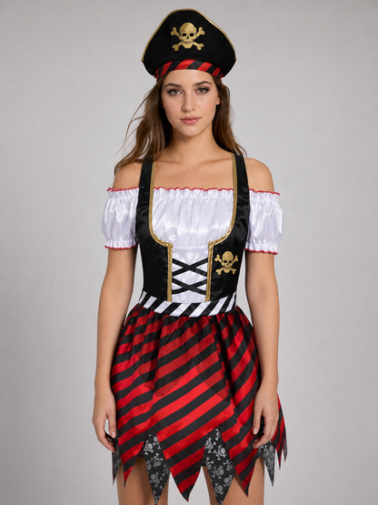 Pirate Costume Dress with Hat