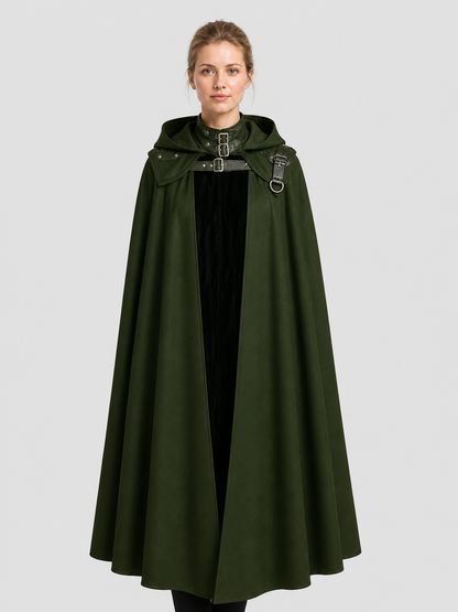Vampire Halloween Cosplay Cloak, Black, with Hood Costume Capes detail 2