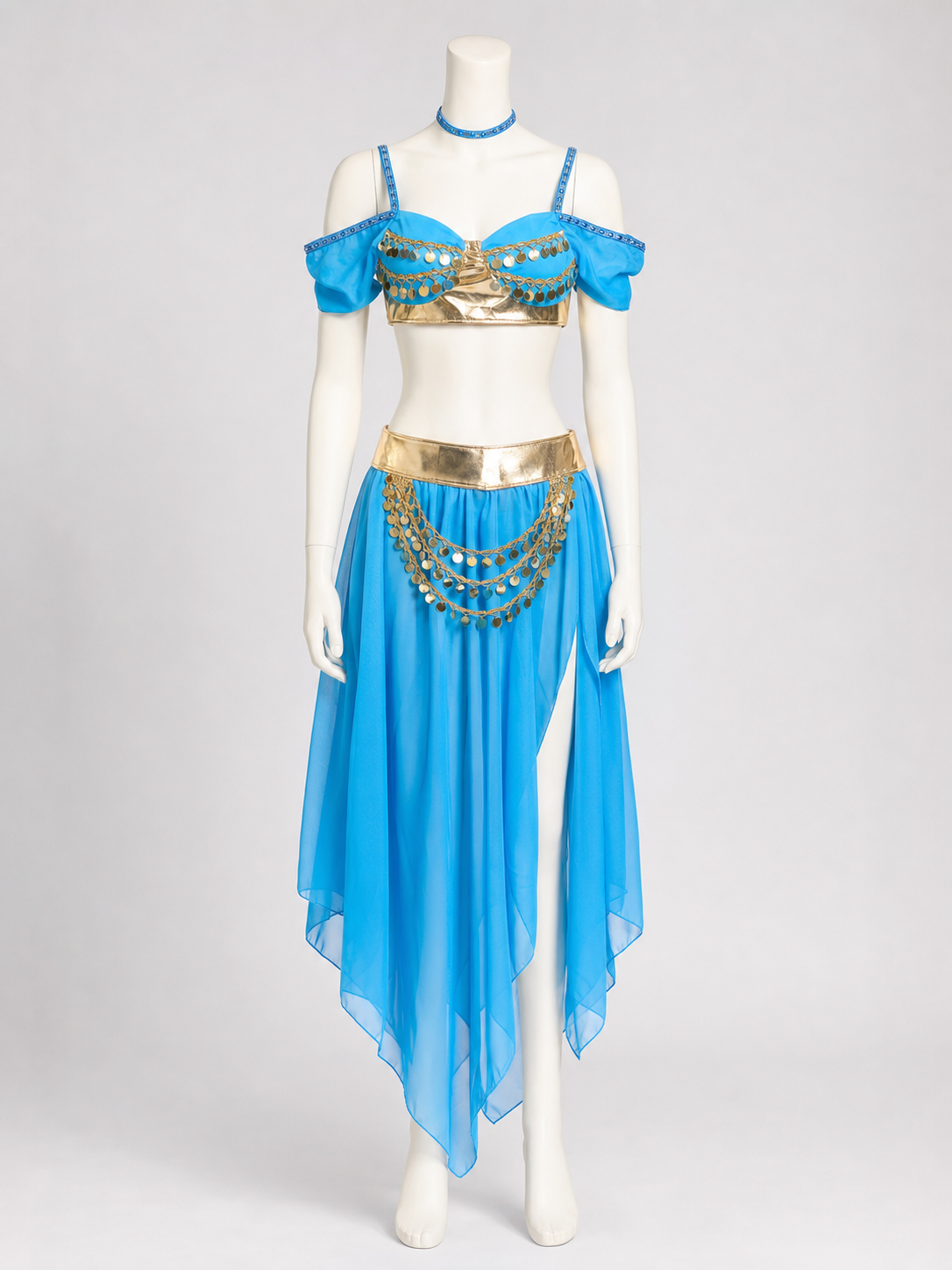 Eastern-Style Stage Costume, Blue and Gold