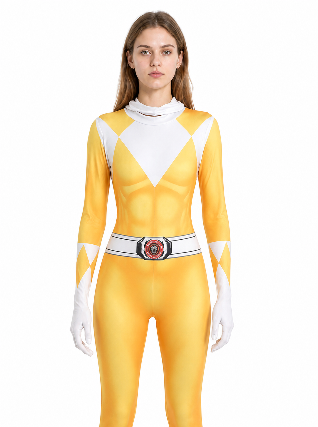 One-Piece Orange Cosplay Costume with Mask Costume Masks detail 2