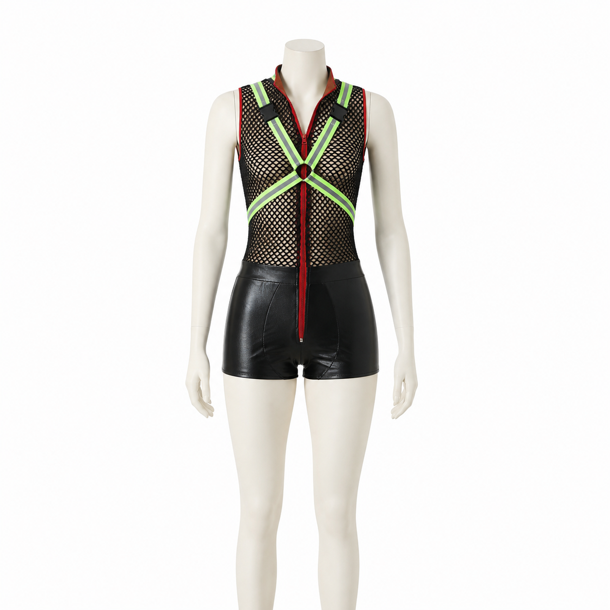 Sleeveless Romper with Mesh Top product detail 3