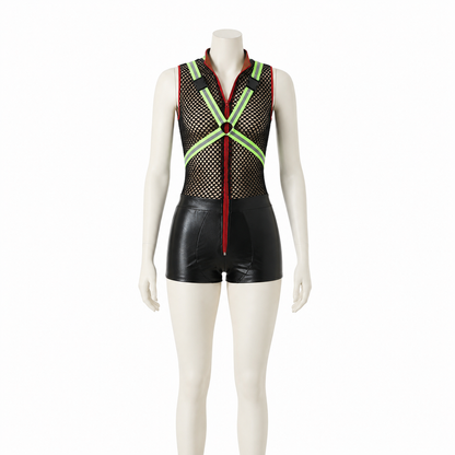 Sleeveless Romper with Mesh Top product detail 3