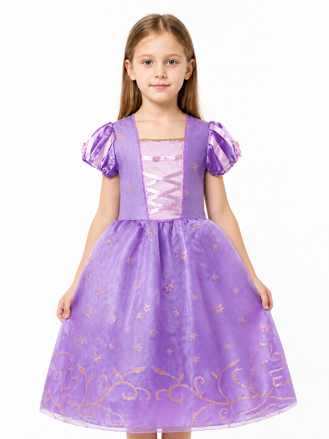 Rapunzel Princess Costume with Golden Stars Costumes detail 3