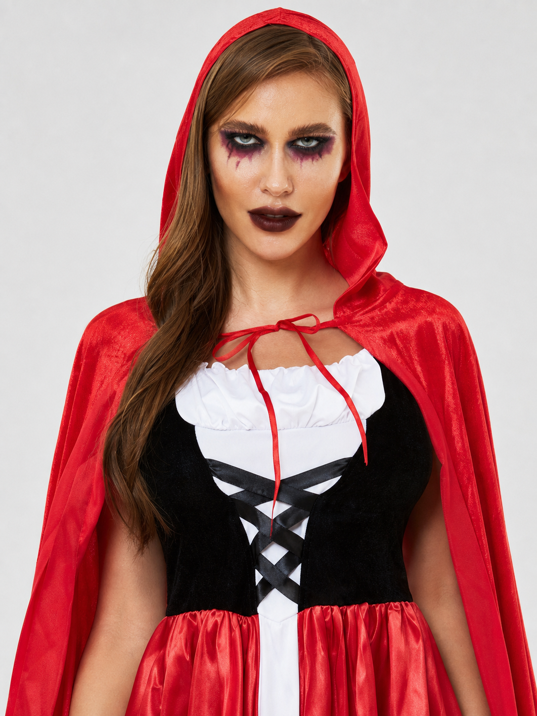 Little Red Riding Hood Costume: Hooded Dress with Cape