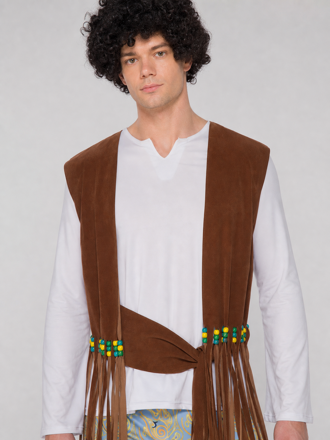 Fringe Stage Costume with Wide-Leg Pants