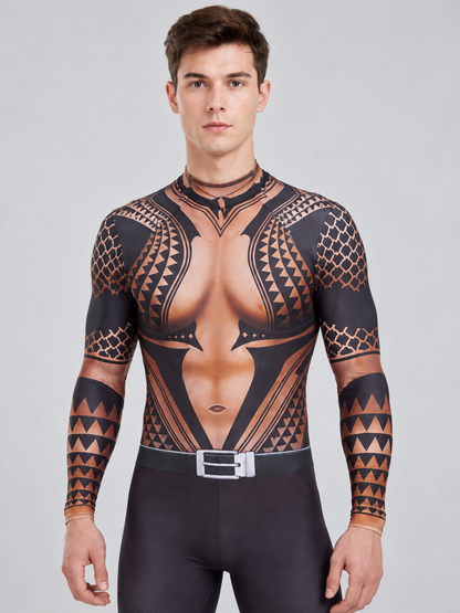 Aquaman Costume Jumpsuit with Anatomical Print Costumes detail 2