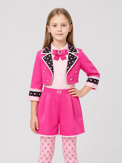 Children's Red Queen Cosplay Costume with Shorts Costumes detail 3