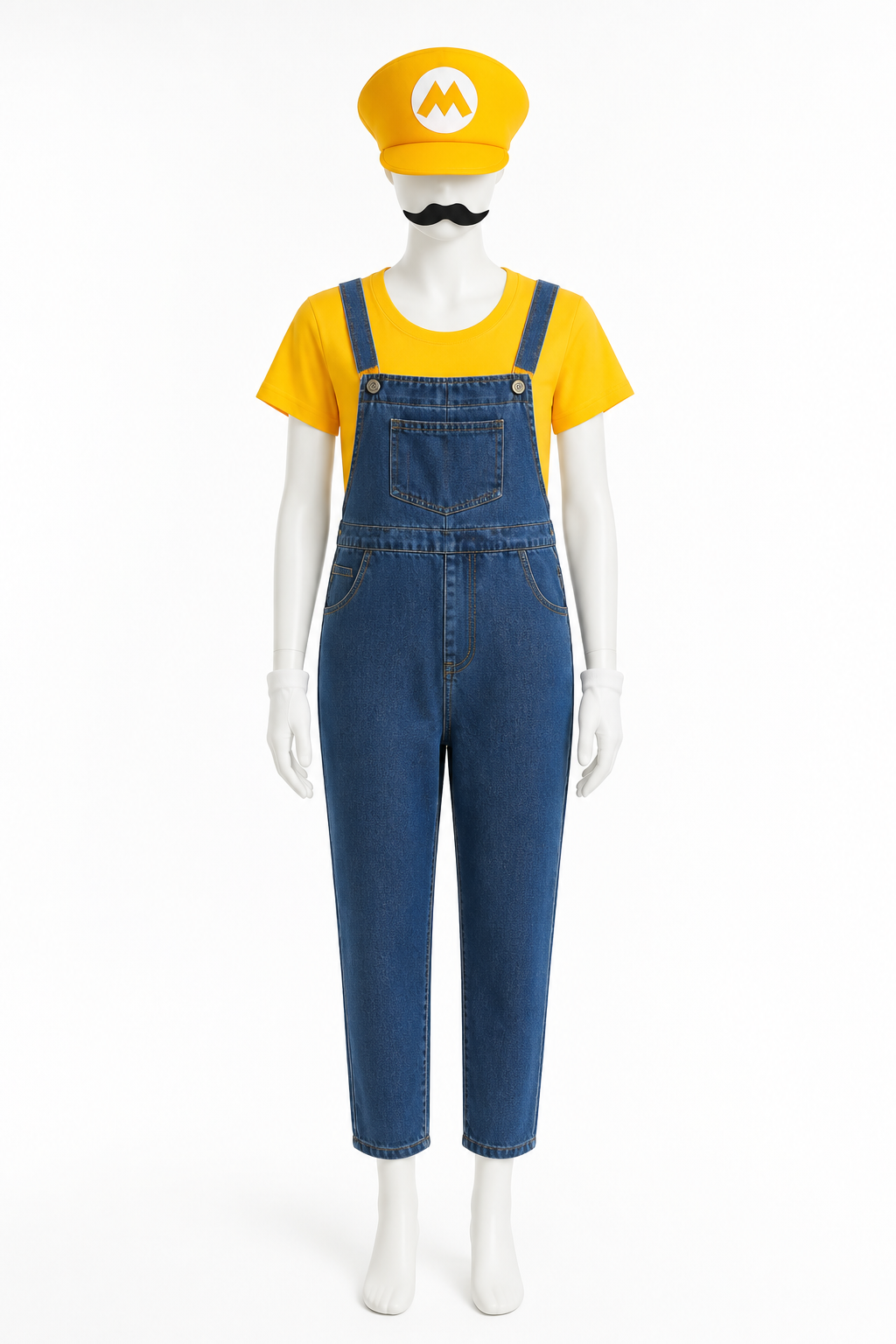 Mario Costume with T-Shirt and Bib Overalls Costumes detail 3